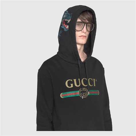 gucci cotton hoodie with appliqués|gucci sweatsuit.